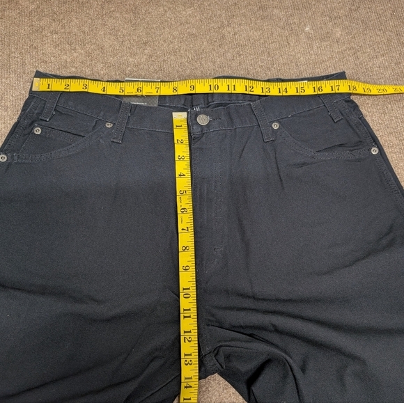 Dickies 38 x 32 Men's Black Work Jeans New Tags Irregular - Picture 6 of 7